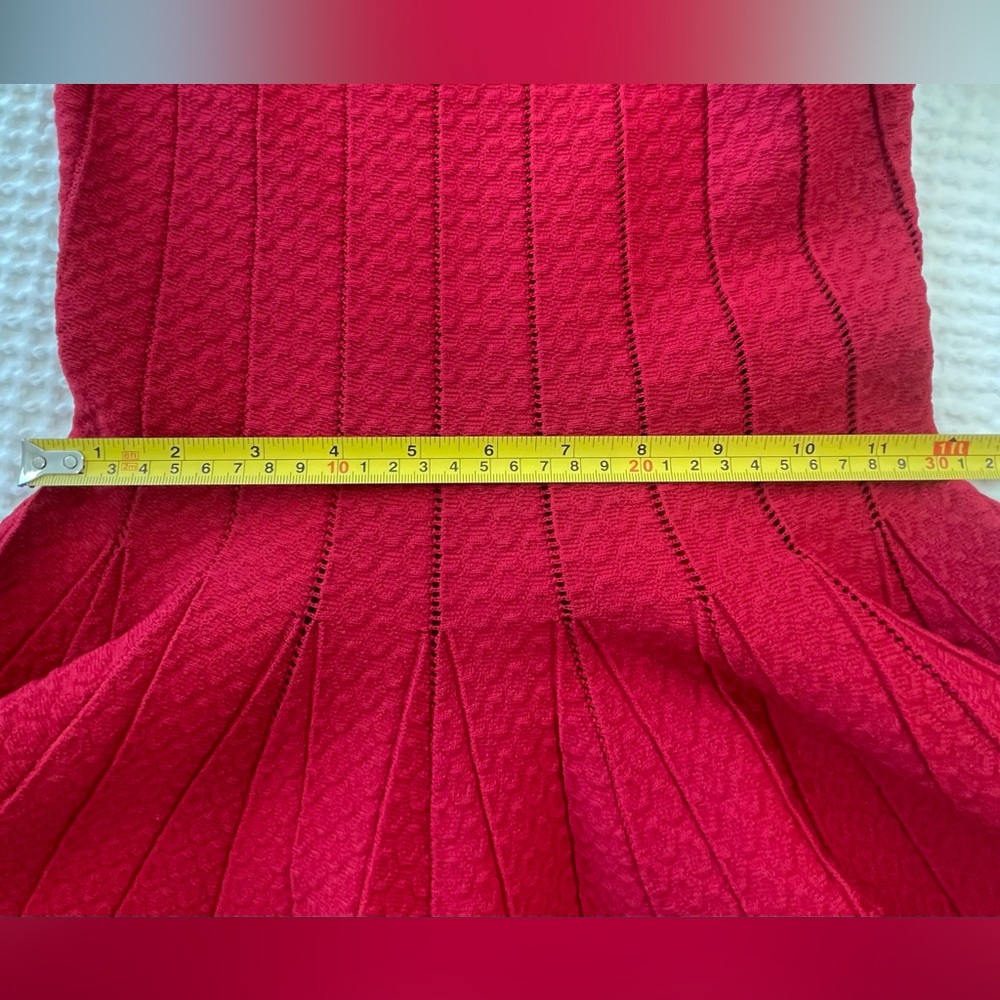WINTER SALE! Cute & Flirty Jonathan Simkhai Off Shoulder Pointelle Red Dress XS - Picture 9 of 15